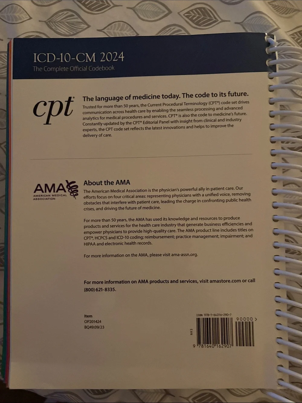 AMA 2024 ICD-10-CM & CPT Professional Edition Medical Coding Books